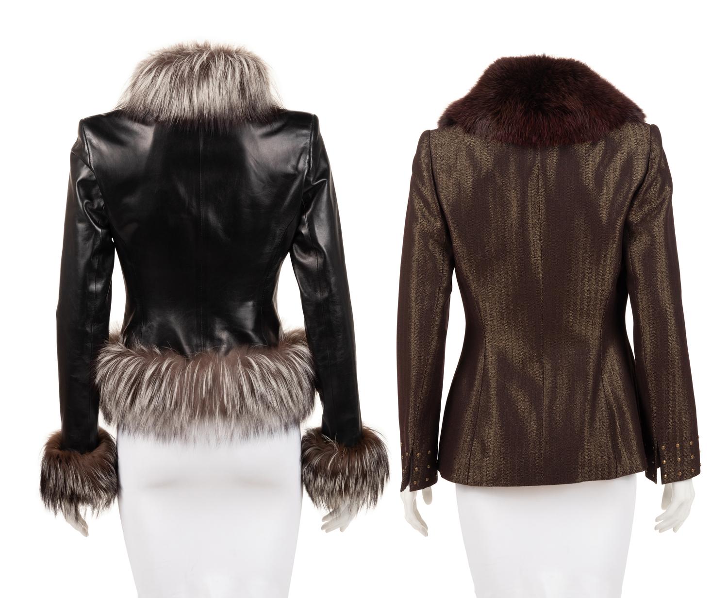 Two Fur-Trimmed Coats: One Badgley Mischka and One Scherrer, 1990-2010s