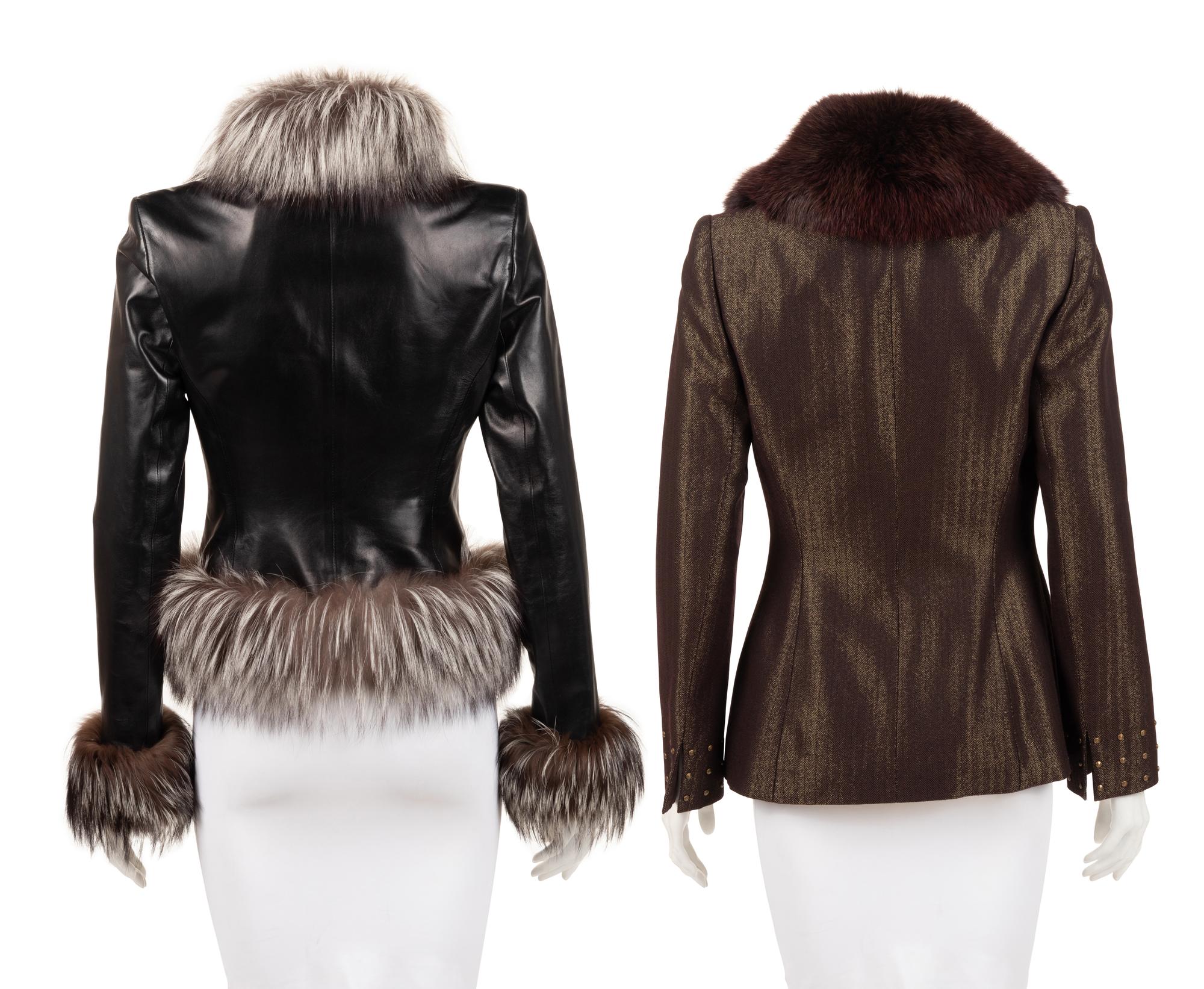 Two Fur-Trimmed Coats: One Badgley Mischka and One Scherrer, 1990-2010s