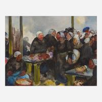 Martha Walter (American, 1875–1976) Crab and Lobster Sale, Brittany