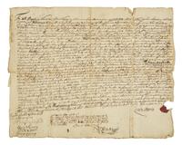 [Americana] [New Jersey] Morris, Lewis. Manuscript Document, signed