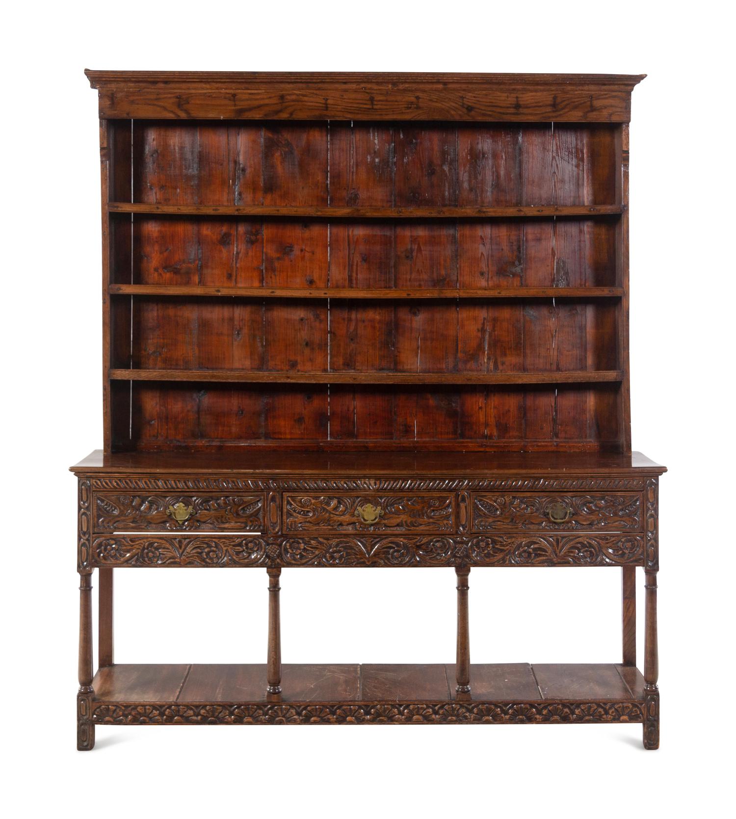 A Welsh Oak and Walnut Dresser