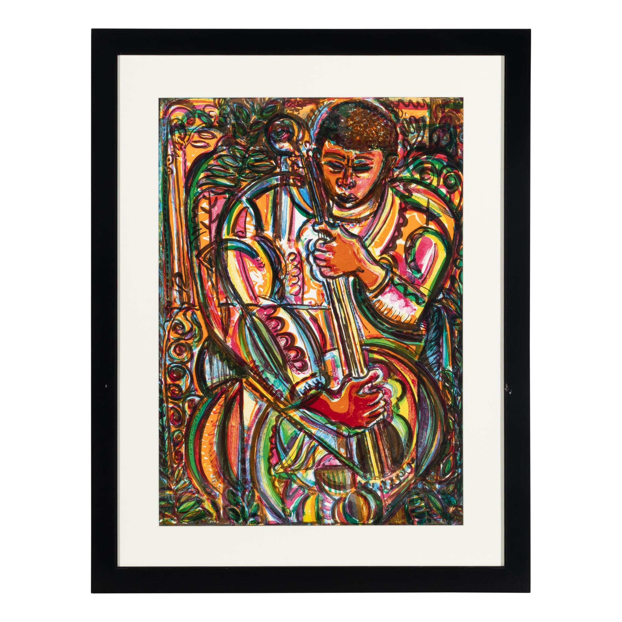 David Driskell (American, 1931-2020) — The Bassist, 2006