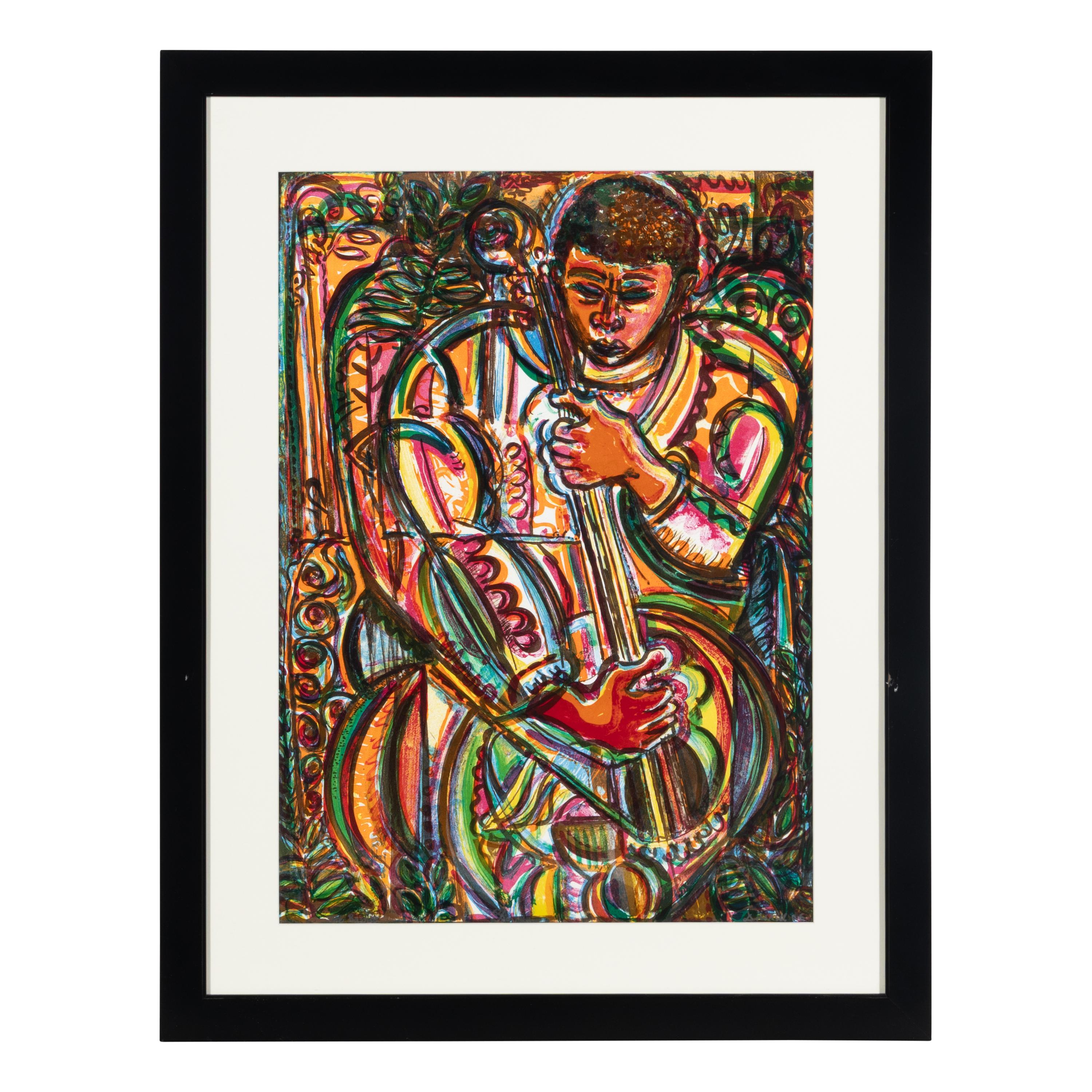 David Driskell (American, 1931-2020) — The Bassist, 2006