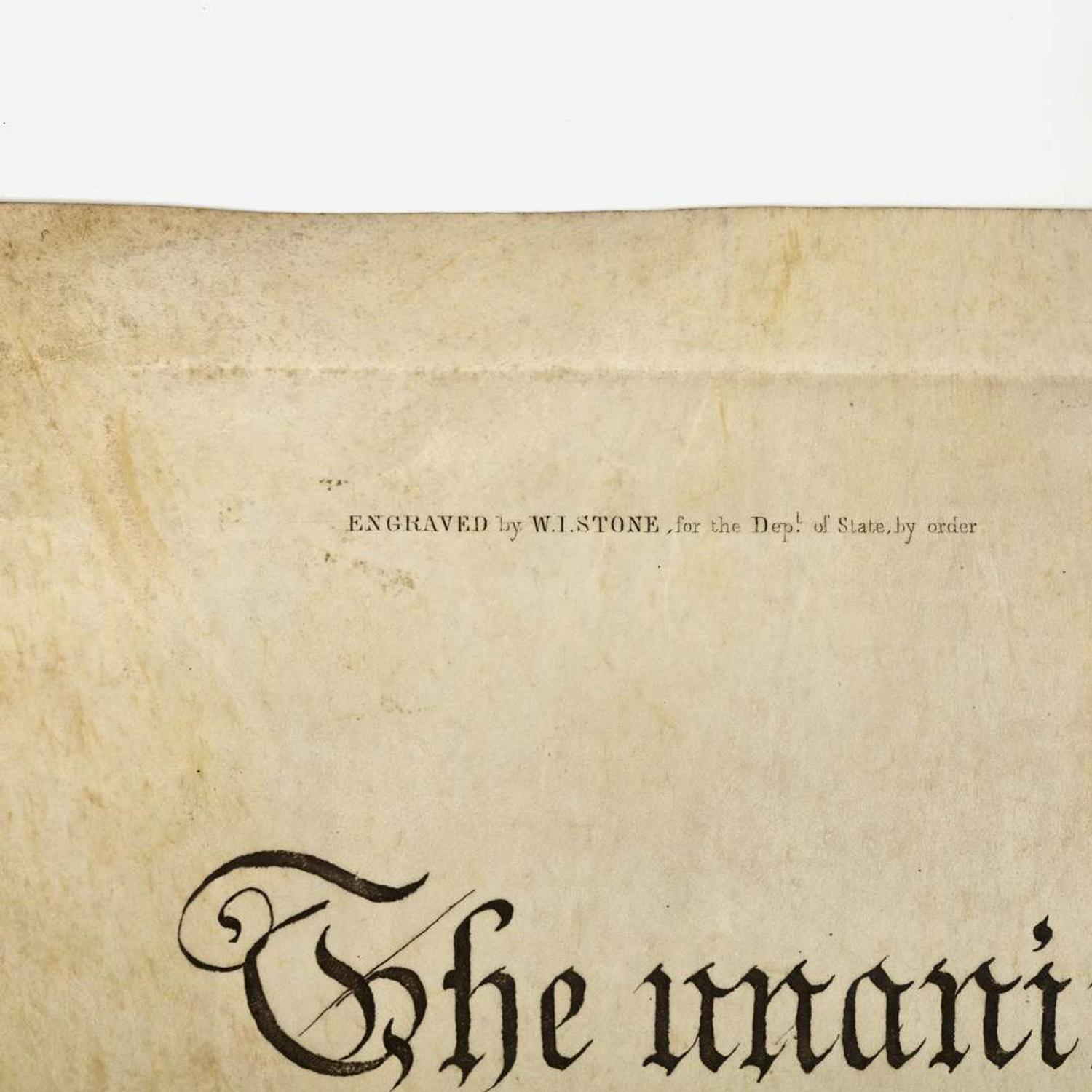 [Stone, William J.] In Congress, July 4, 1776. The unanimous Declaration of the thirteen united States of America