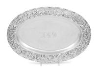 An S. Kirk & Son Repoussé Silver Serving Dish