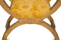 An Italian Giltwood Curule-Form Bench