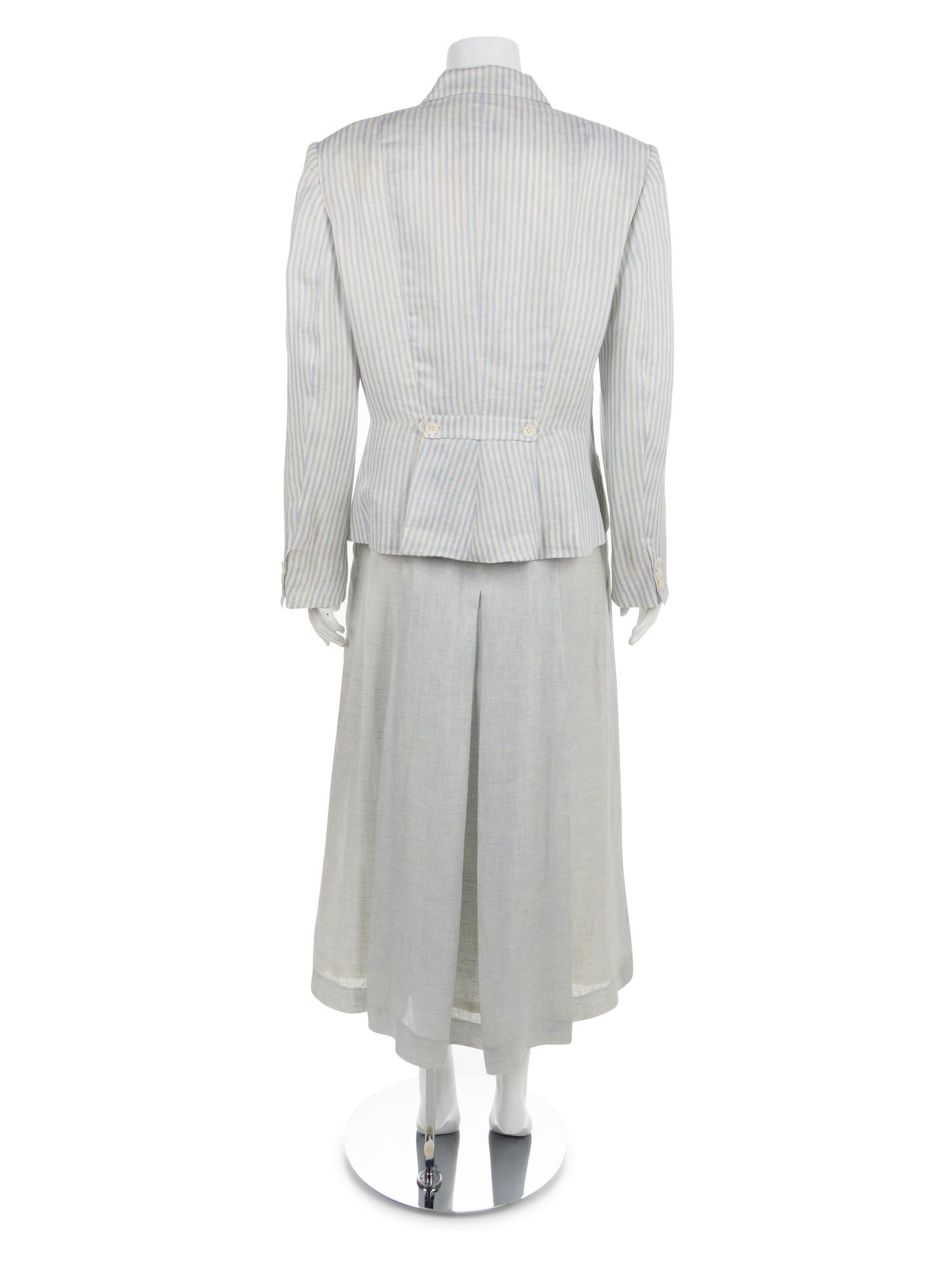 Gucci Linen Skirt and Jacket, 1980s