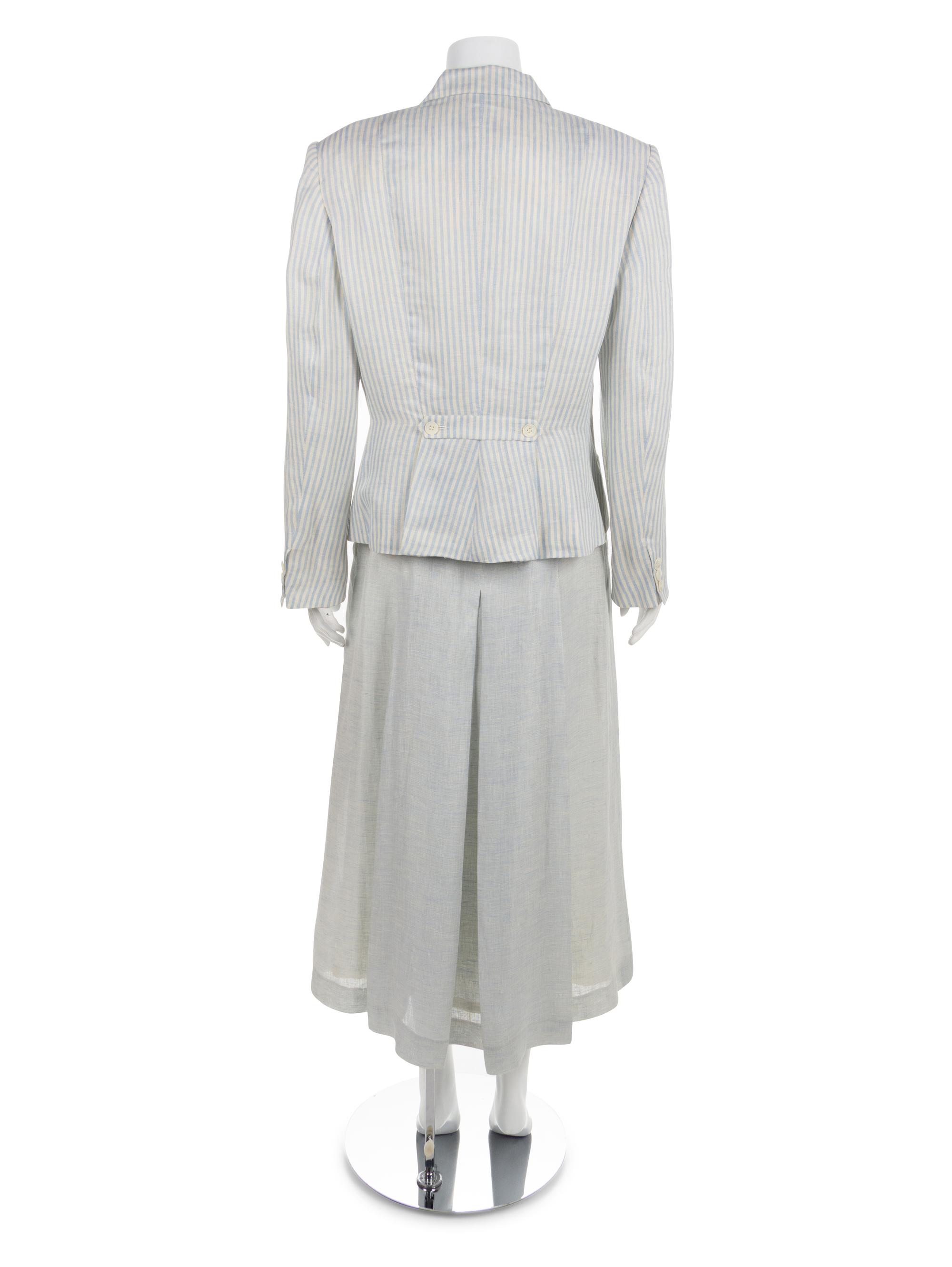 Gucci Linen Skirt and Jacket, 1980s
