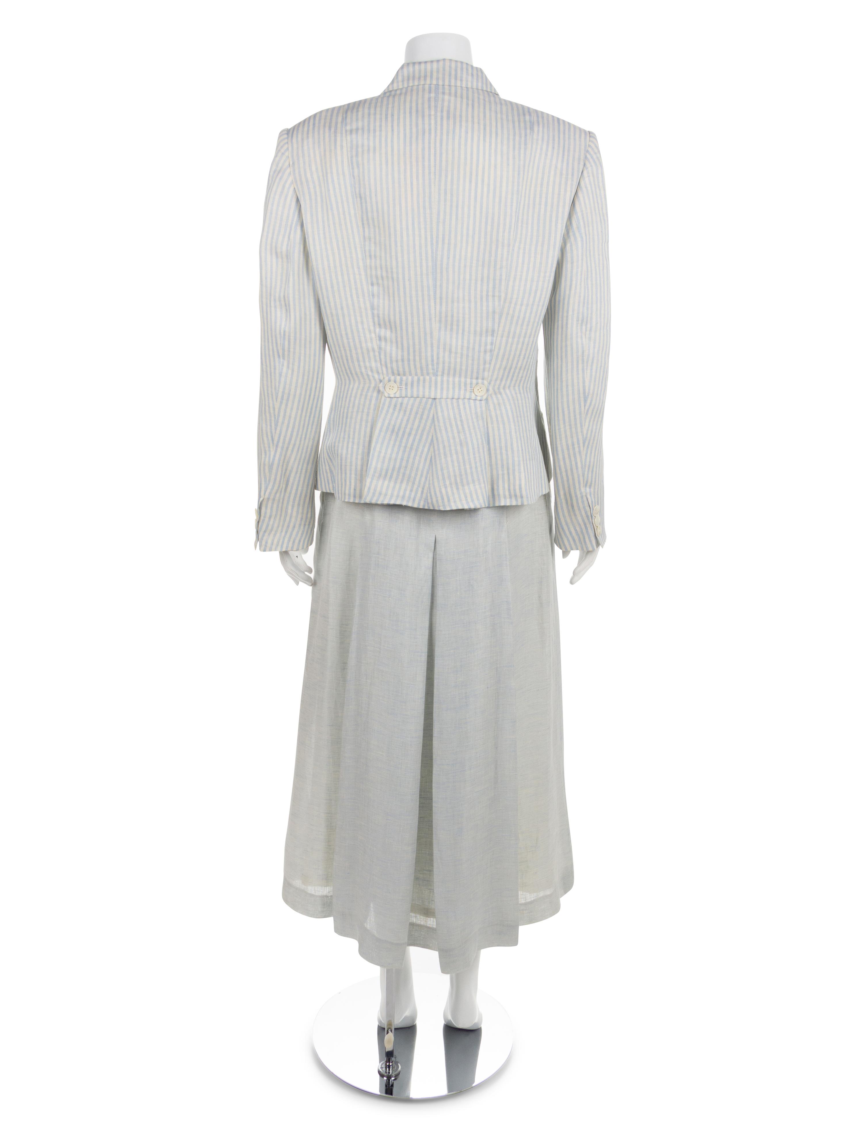 Gucci Linen Skirt and Jacket, 1980s