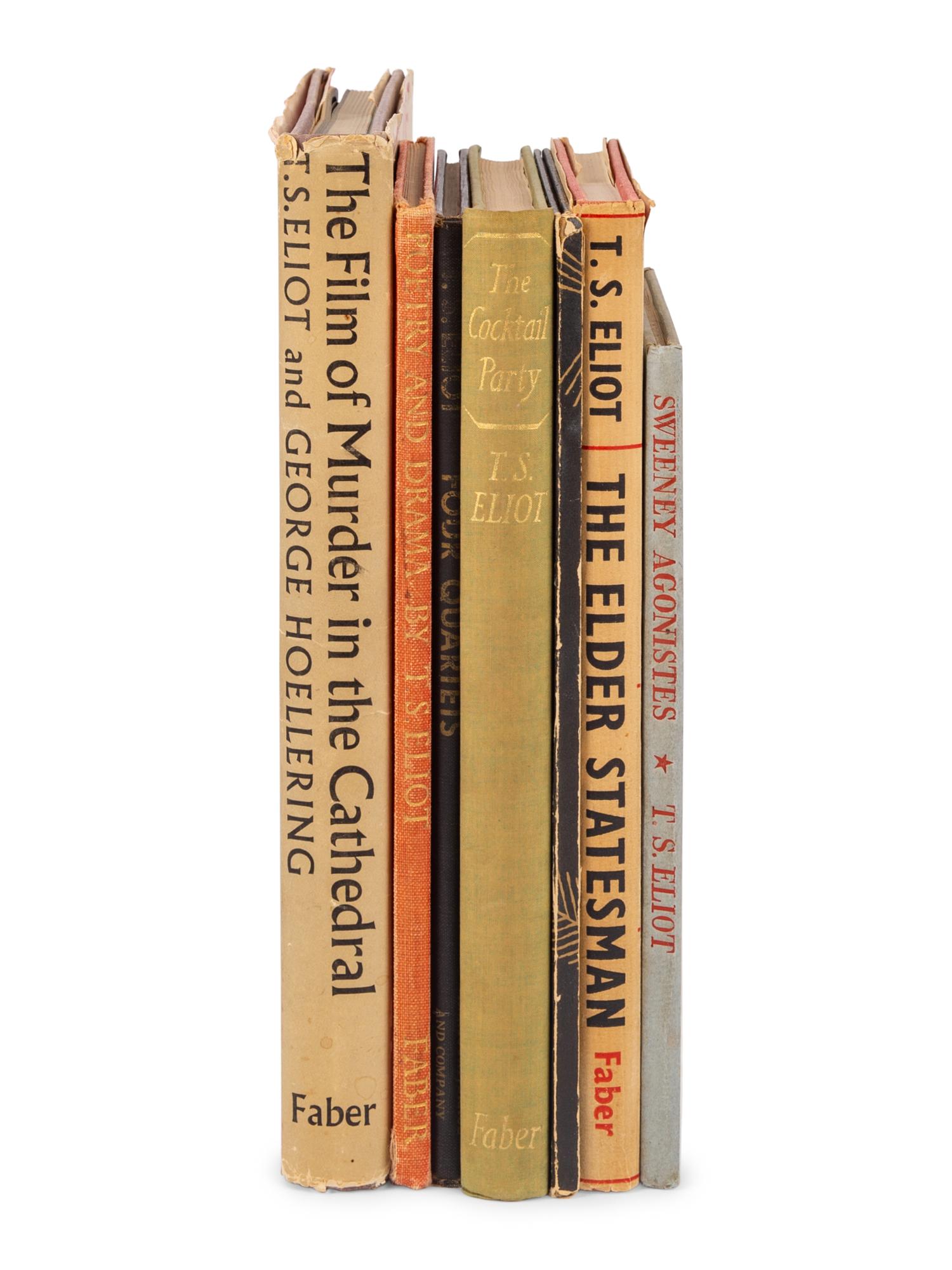 ELIOT, Thomas Stearns (1888-1965). A group of 7 works, comprising: