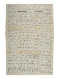 [MEXICAN-AMERICAN WAR]. Detailed letter on captured stationery describing storming the Castle of Chapultepec and the battle for Mexico City. Vera Cruz [Mexico], 8 January 1848.