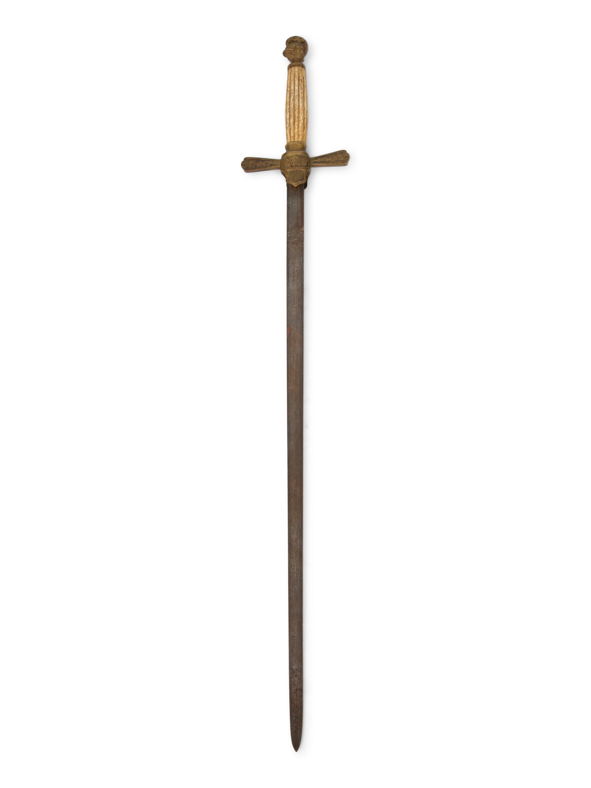 A Continental Bone-Handled Sword and Sheath