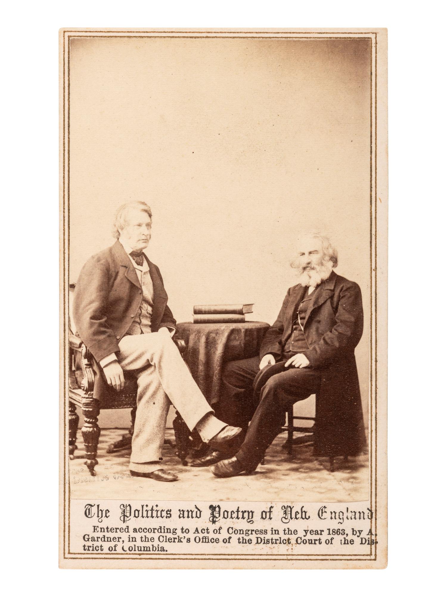 [SUMNER, Charles (1811-1874)]. The Politics and Poetry of New England . Washington, DC: Gardner, 1863
