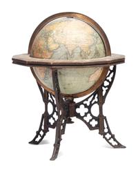 An Eight-Inch Terrestrial Table Globe on Cast-Metal Stand