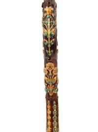 A French Gold-Mounted and Enameled Tortoise Shell Parasol Handle Retailed by Tiffany and Co.
