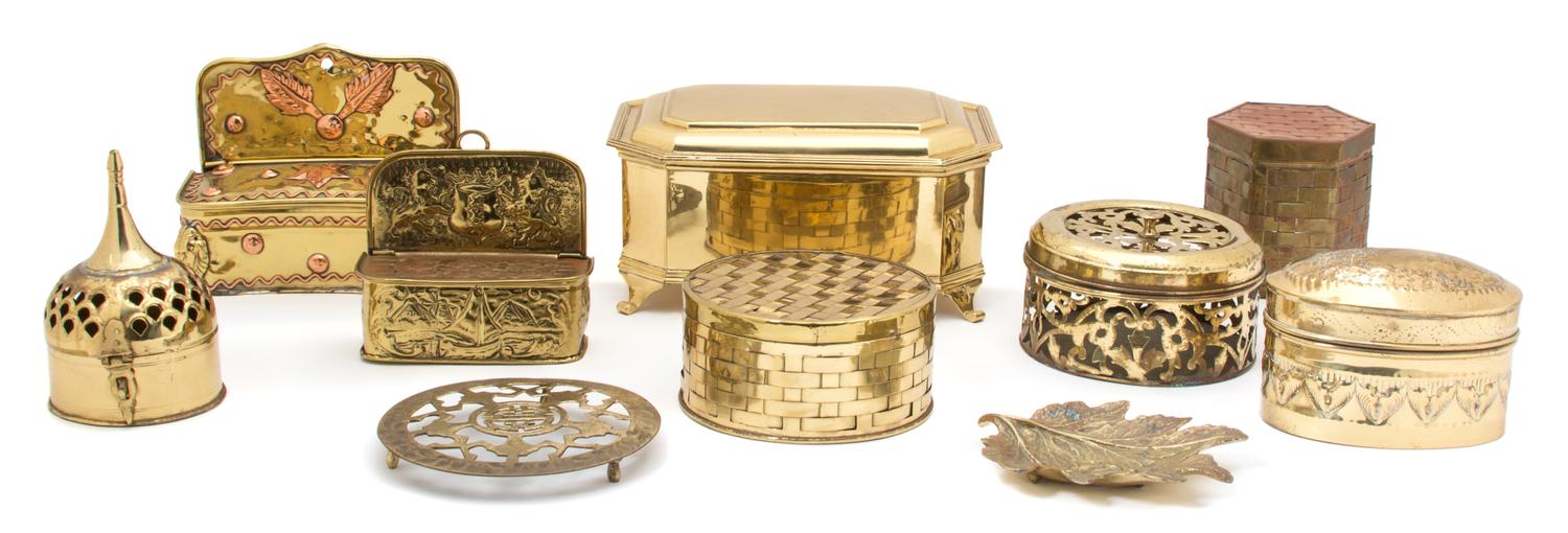 A Group of Miscellaneous American Brassware Length of largest 9 inches. — 18TH/19TH CENTURY