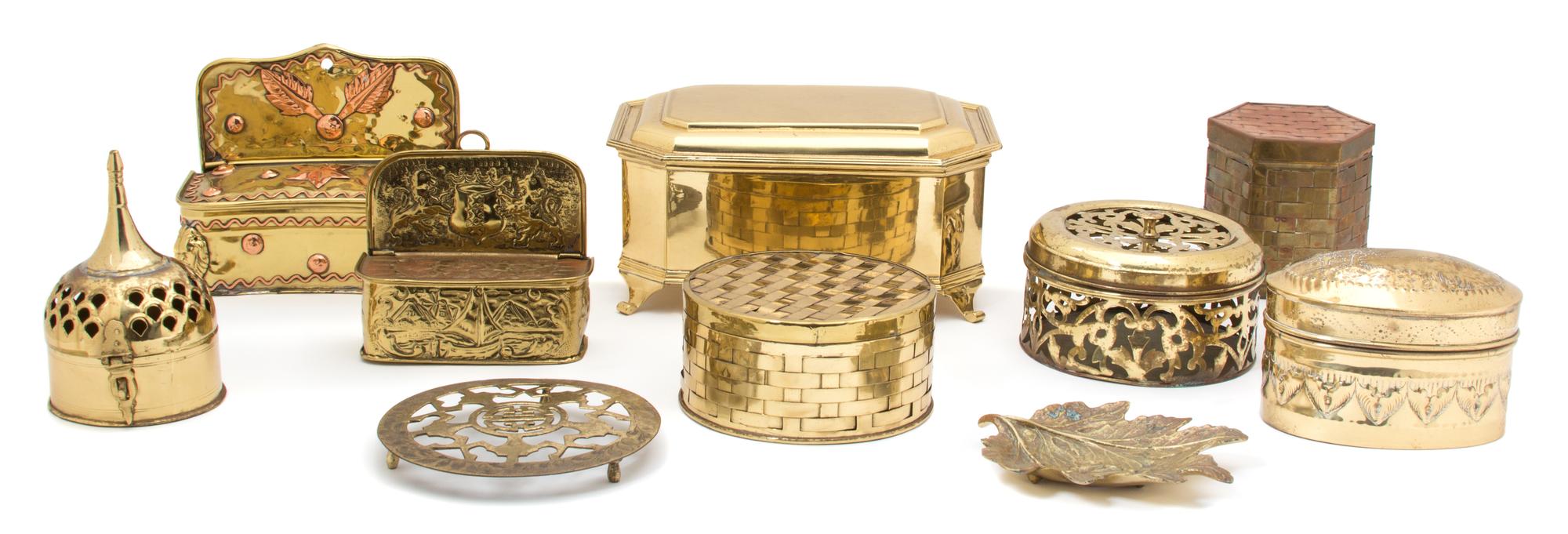 A Group of Miscellaneous American Brassware Length of largest 9 inches. — 18TH/19TH CENTURY