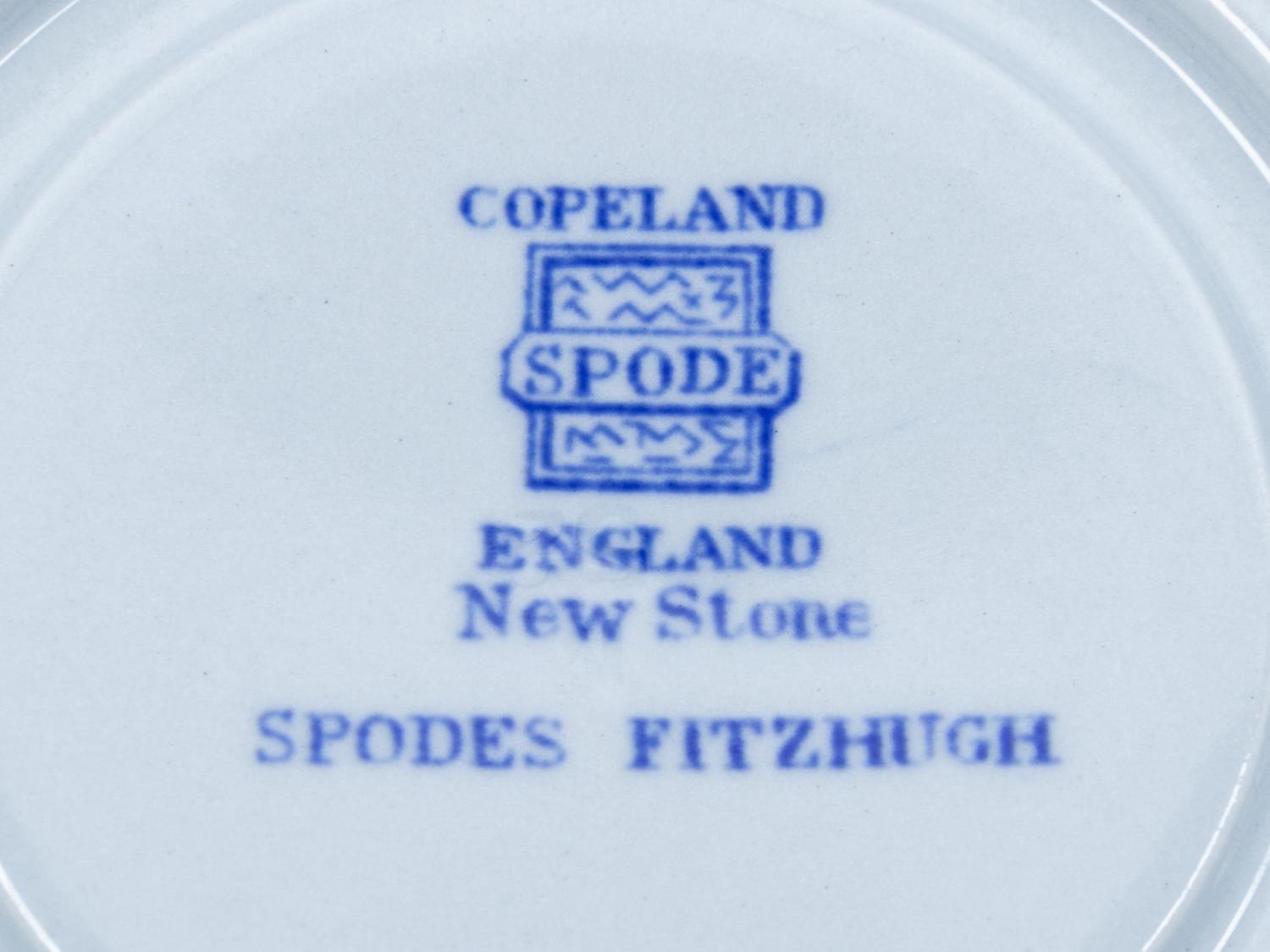 A Spode Transfer-Printed Blue and White Porcelain Part Dinner Service and Ten English Flow Blue Plates