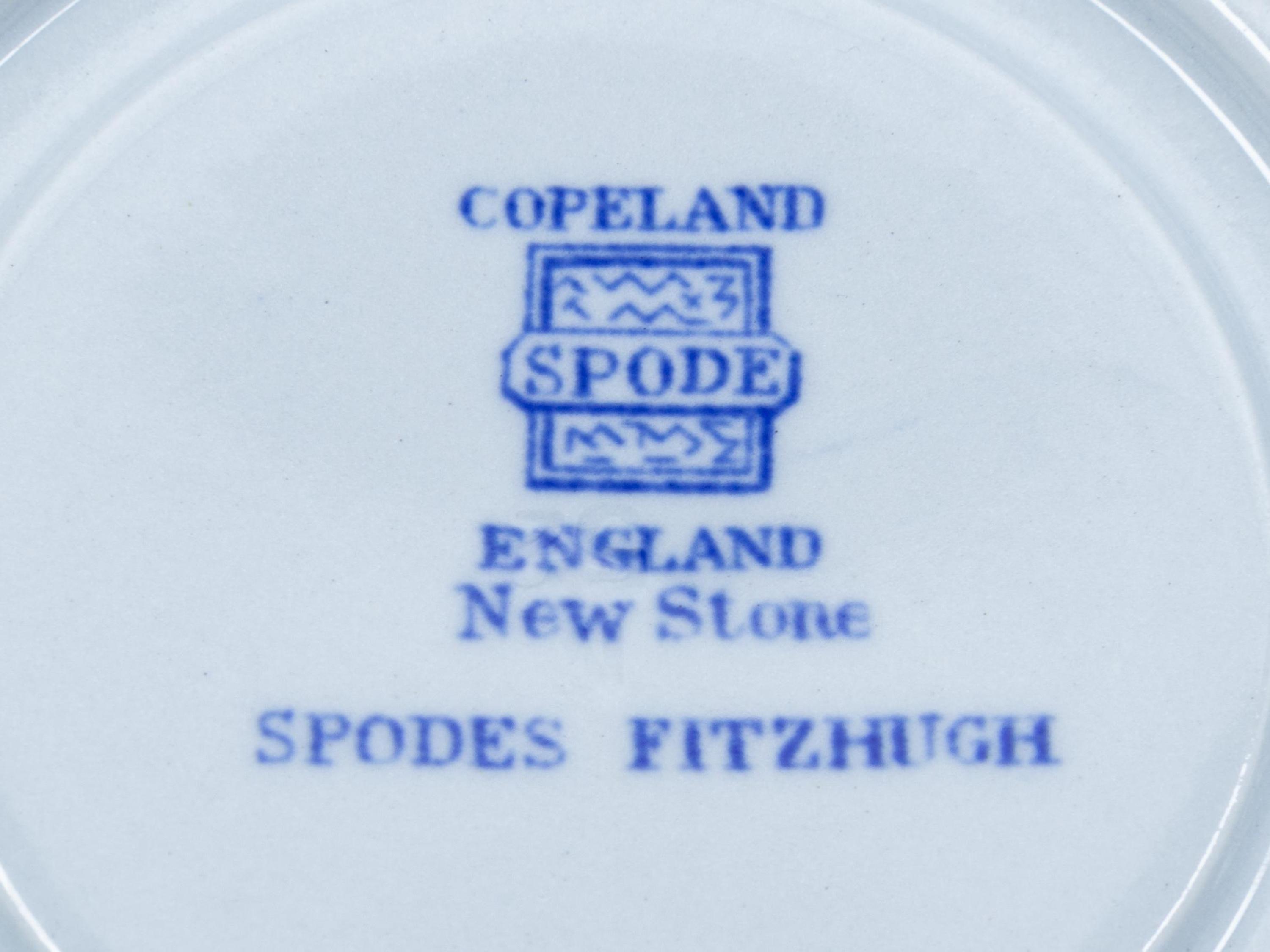 A Spode Transfer-Printed Blue and White Porcelain Part Dinner Service and Ten English Flow Blue Plates