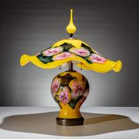 Charles Lotton (American, 1935–2021) — Table Lamp in Yellow Floral, 2000