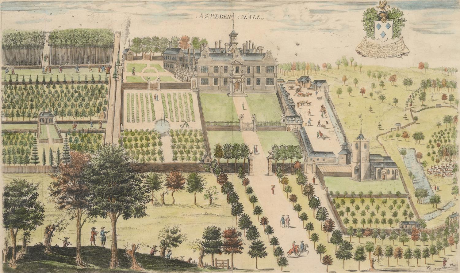 An English Hand-Colored Engraving