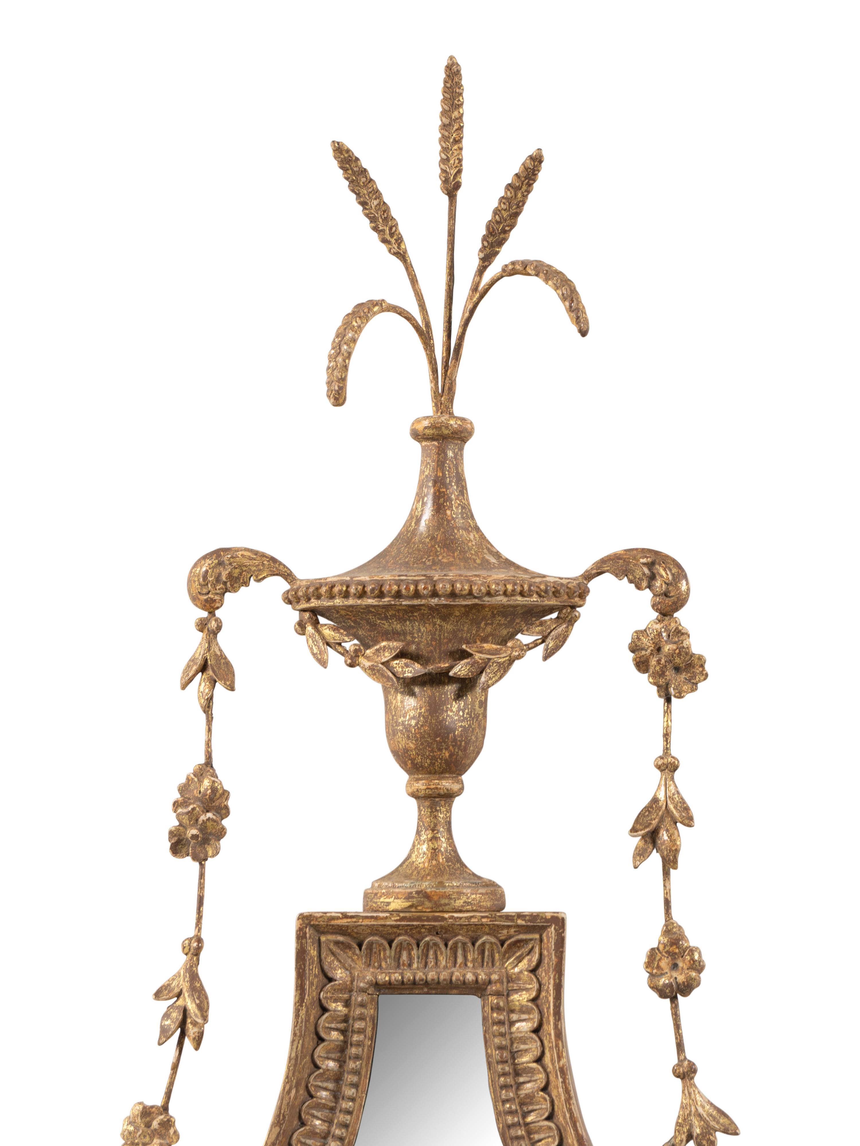 A Pair of George III Giltwood Girandole Mirrors
