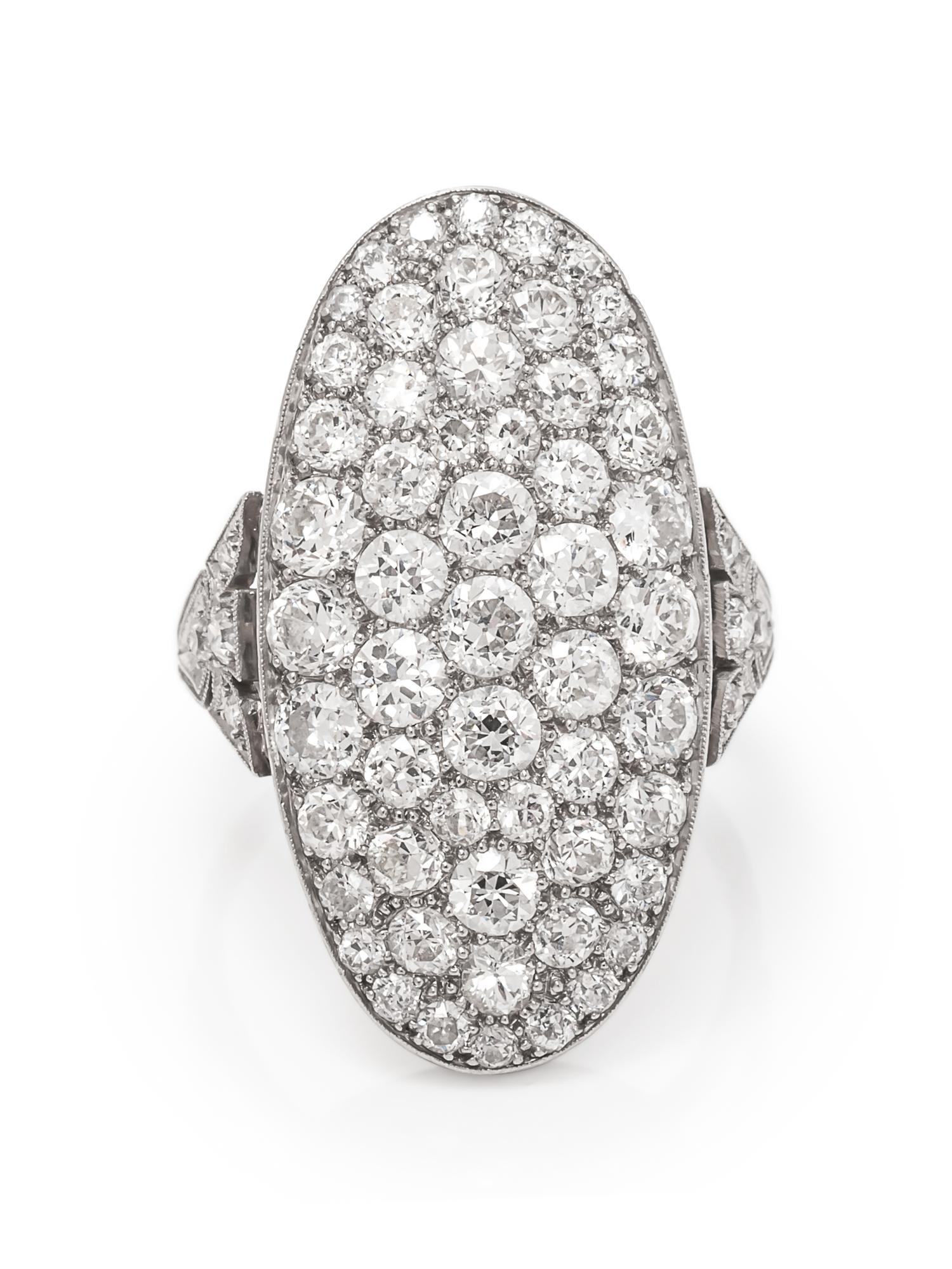 A Platinum and Diamond Ring, Cameron,