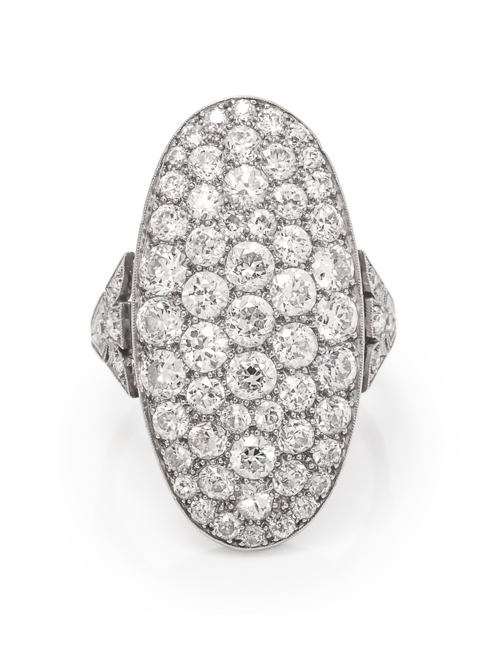 A Platinum and Diamond Ring, Cameron,