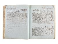 [TRANSPORTATION] -- [SHIPPING]. Letter press copy book featuring discussion of early Great Lakes shipping and commerce within the 1847 business correspondence of Detroit shipbuilder, merchant, and vessel owner Elon W. Hudson (1818-1901).