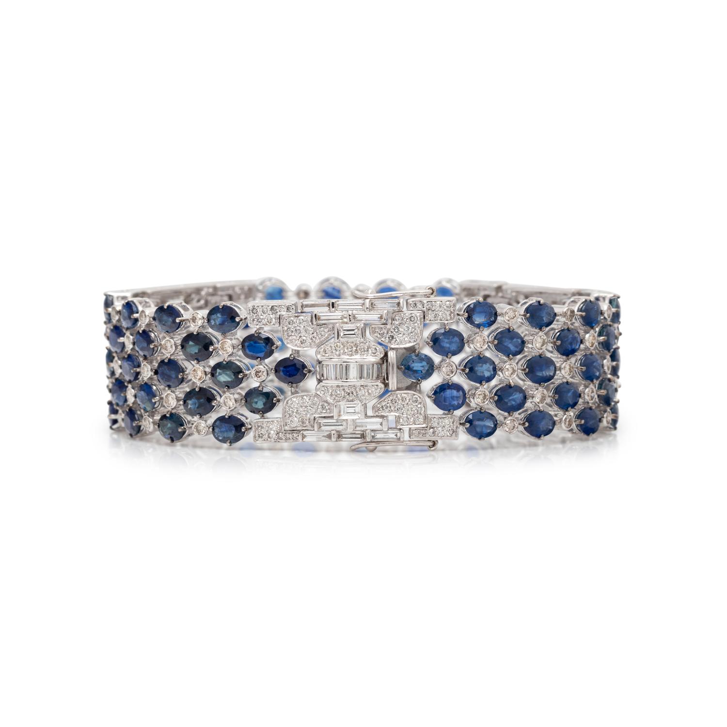 SAPPHIRE AND DIAMOND BRACELET