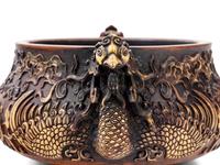 A Chinese Parcel-Gilt Bronze Incense Burner