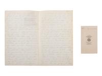 [CIVIL WAR]. A group of 2 items involving CSA General Felix Zollicoffer (1812-1862), incl. CDV and 6pp. letter from 50th Indiana Private Eli Caress mentioning Zollicoffer's death.