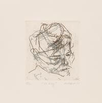 Frank Auerbach, (British, b. 1931), R.B. Kitaj (from Six Etchings of Heads), 1980
