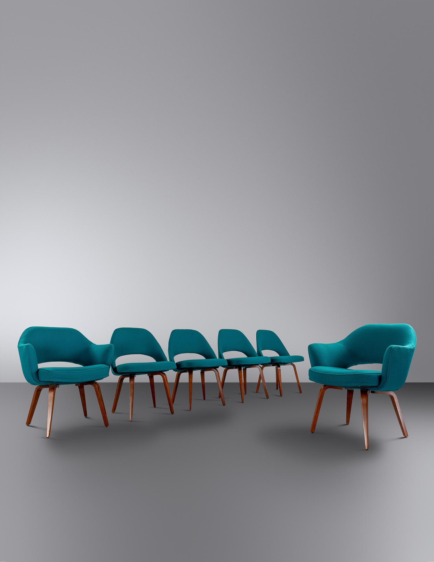 Set of Six Dining Chairs Knoll Associates, USA