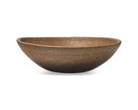 A Large Turned Burl Wood Bowl