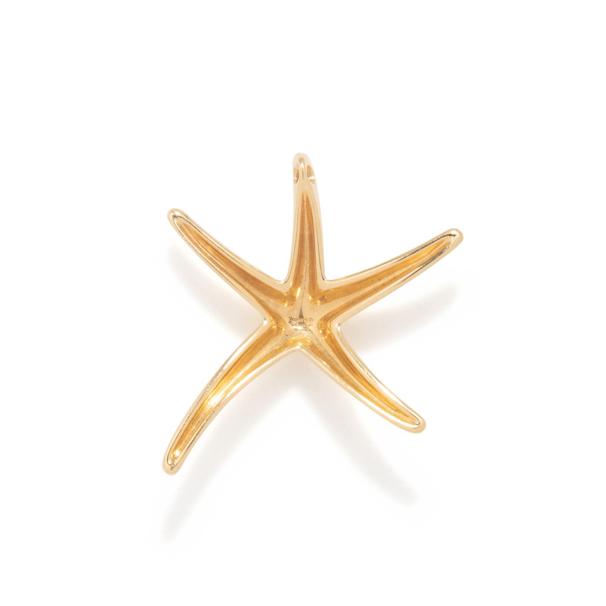 TIFFANY & CO., ELSA PERETTI, YELLOW GOLD STARFISH PENDANT