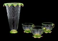 A Group of Venetian Blown Glassware Height of tallest 10 3/8 inches. — 20TH CENTURY