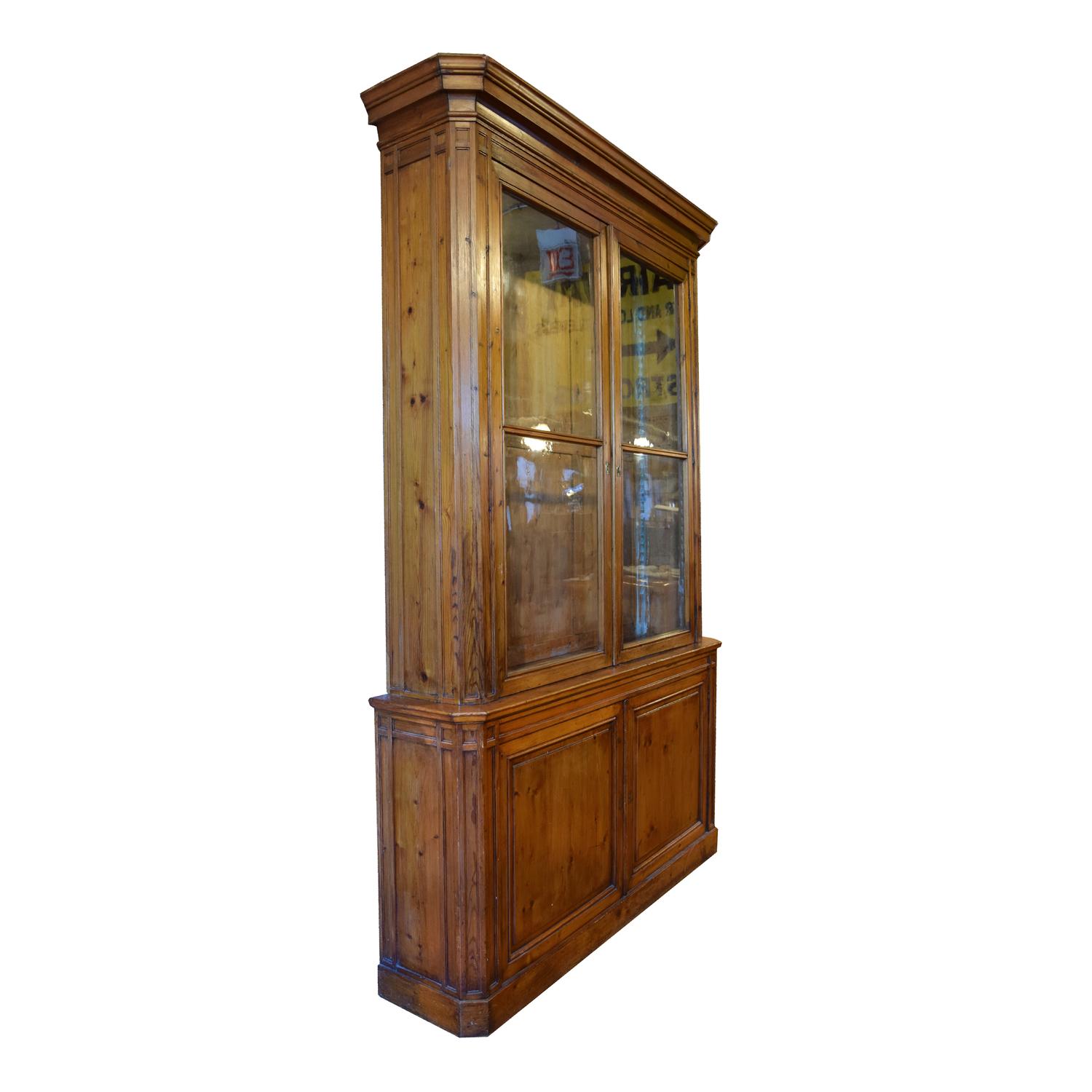 A Pine Two-Tier Cabinet 71" W x 16" D x 108" H — Italy, 20th Century