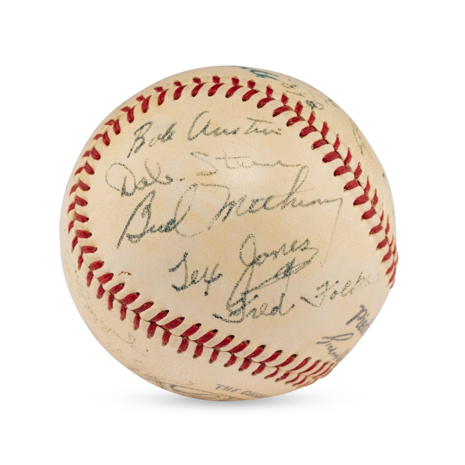 A 1950 Newport News Dodgers Team Signed Autograph Baseball