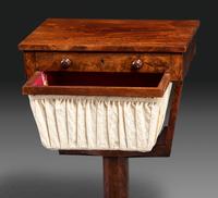 A Late Classical Figured Mahogany Sewing Table