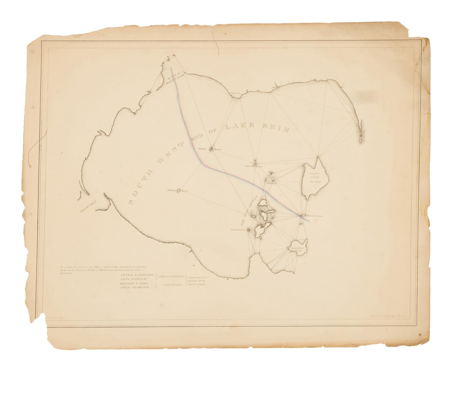 [U.S. DEPT. OF STATE] – Letter from the Secretary of State, Transmitting, pursuant to a resolution of the House of Representatives, of the nineteenth ultimo, a Copy of the Maps and Report of the Commissioners under the Treaty of Ghent, for Ascertaining the Northern and Northwestern Boundary between the United States and Great Britain. Washington, D.C.: Gales & Seaton, 18 March 1828.
