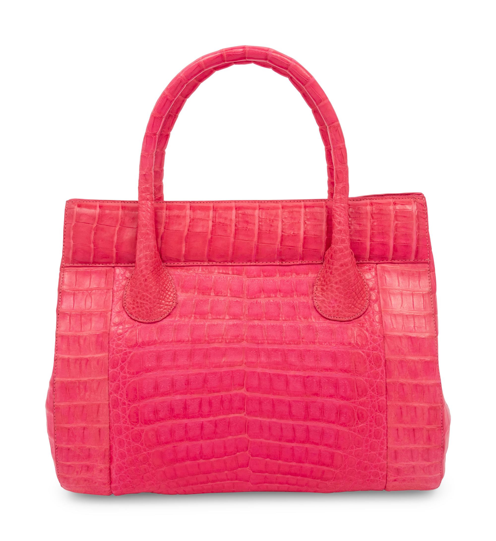 Nancy Gonzalez Pink Crocodile Bag, 2000s