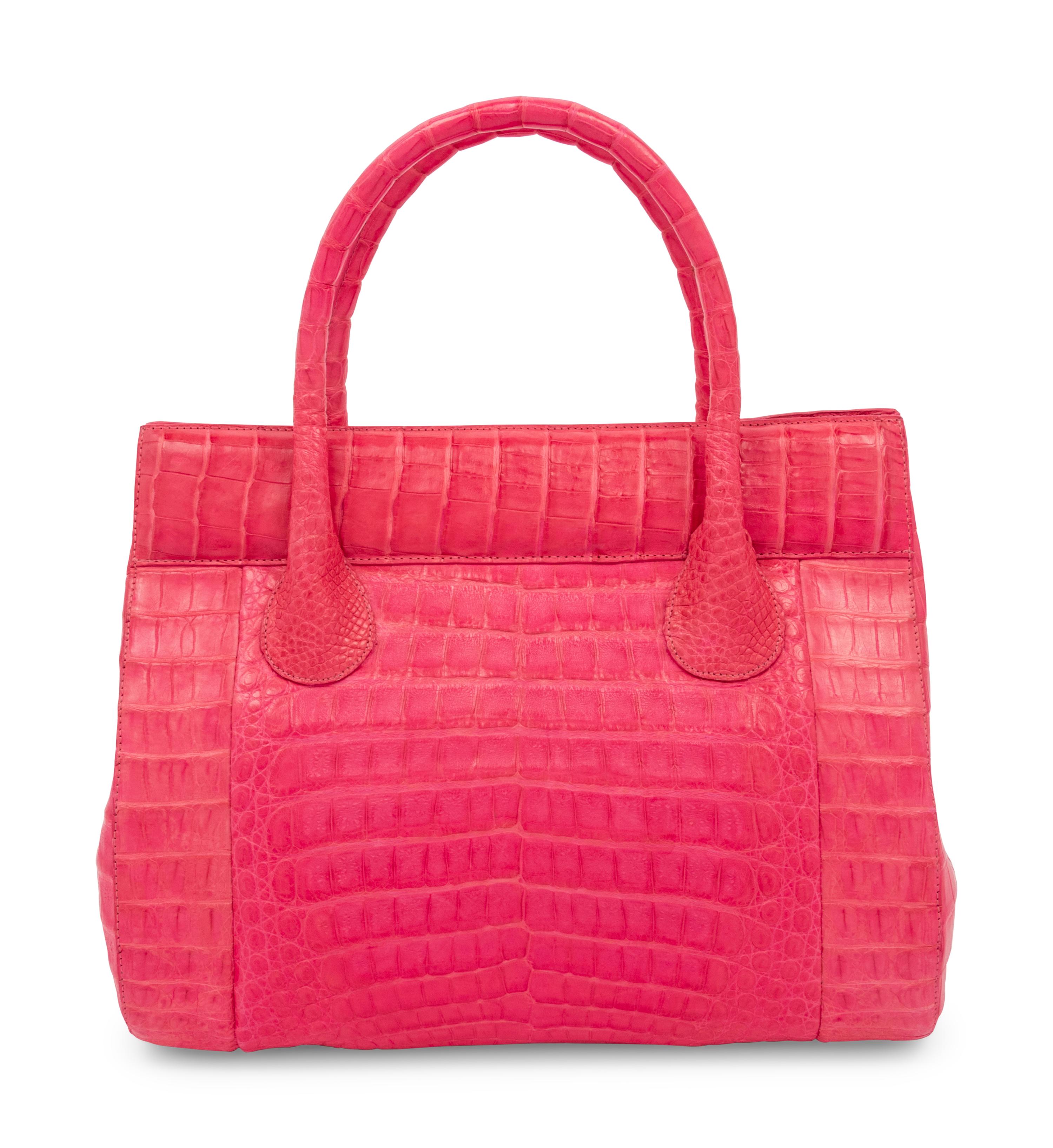 Nancy Gonzalez Pink Crocodile Bag, 2000s