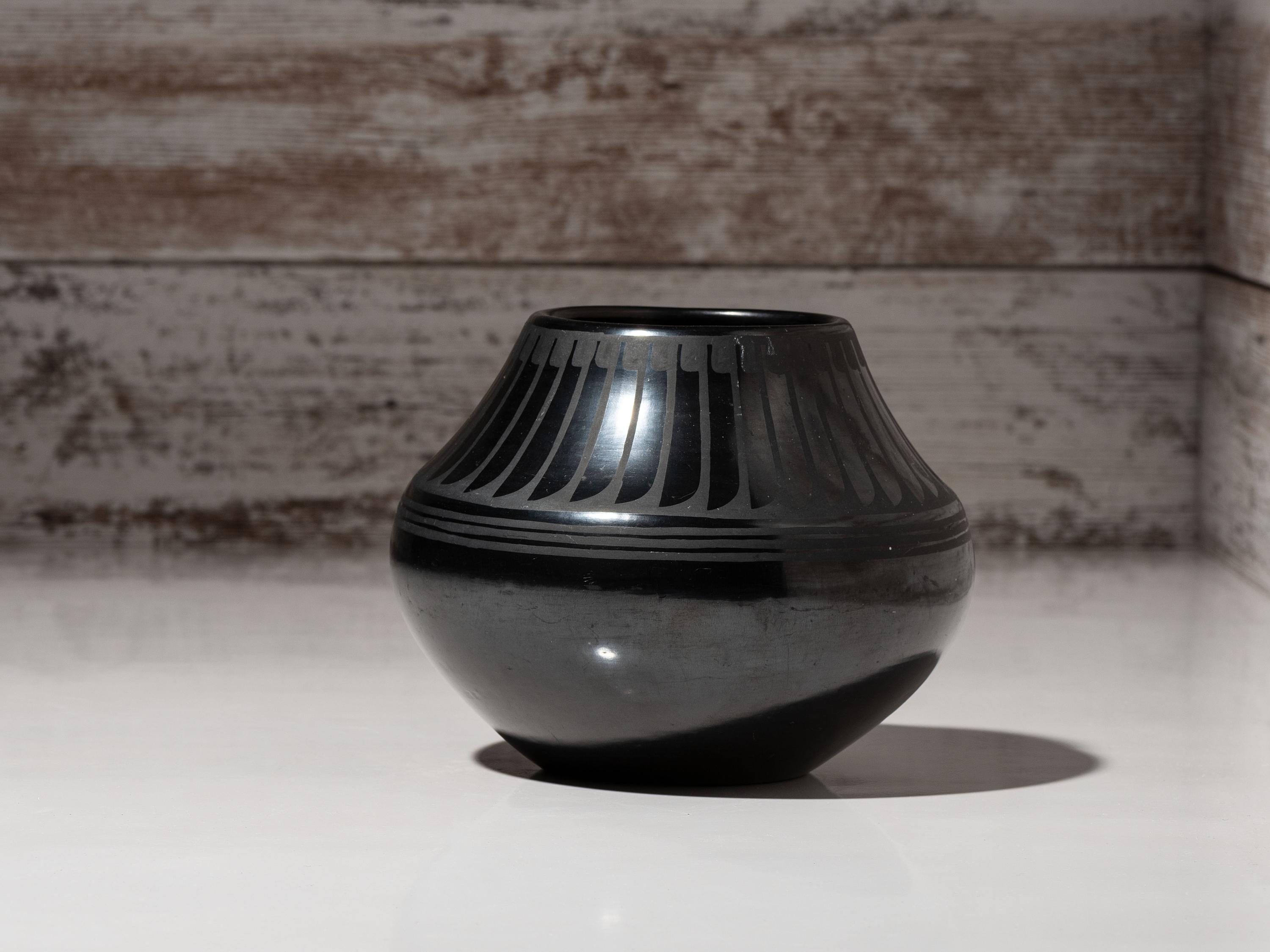 Blackware Pottery Vase, 1943-1954