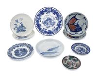 A Collection of Blue and White Porcelain Articles