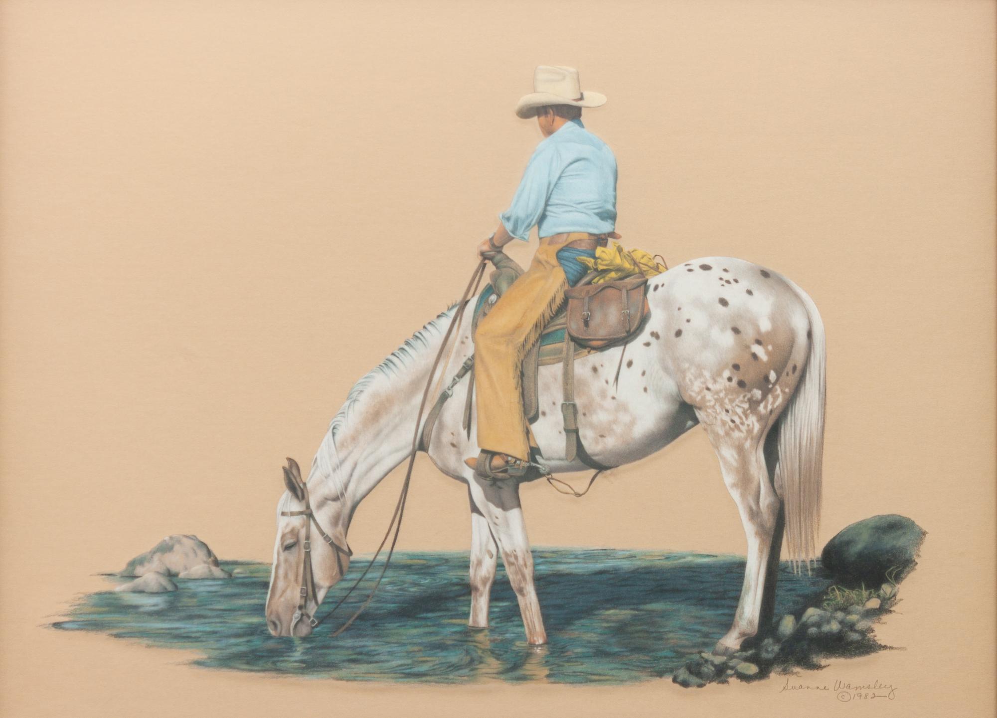 Cowboy in Blue Shirt
