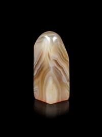 A Chinese Banded Agate Seal Stone