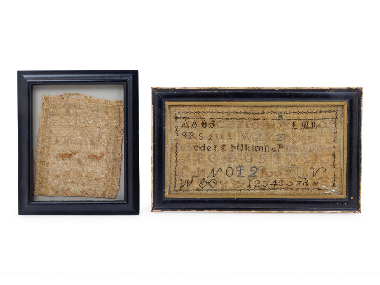 Two American Painted Looking Glasses