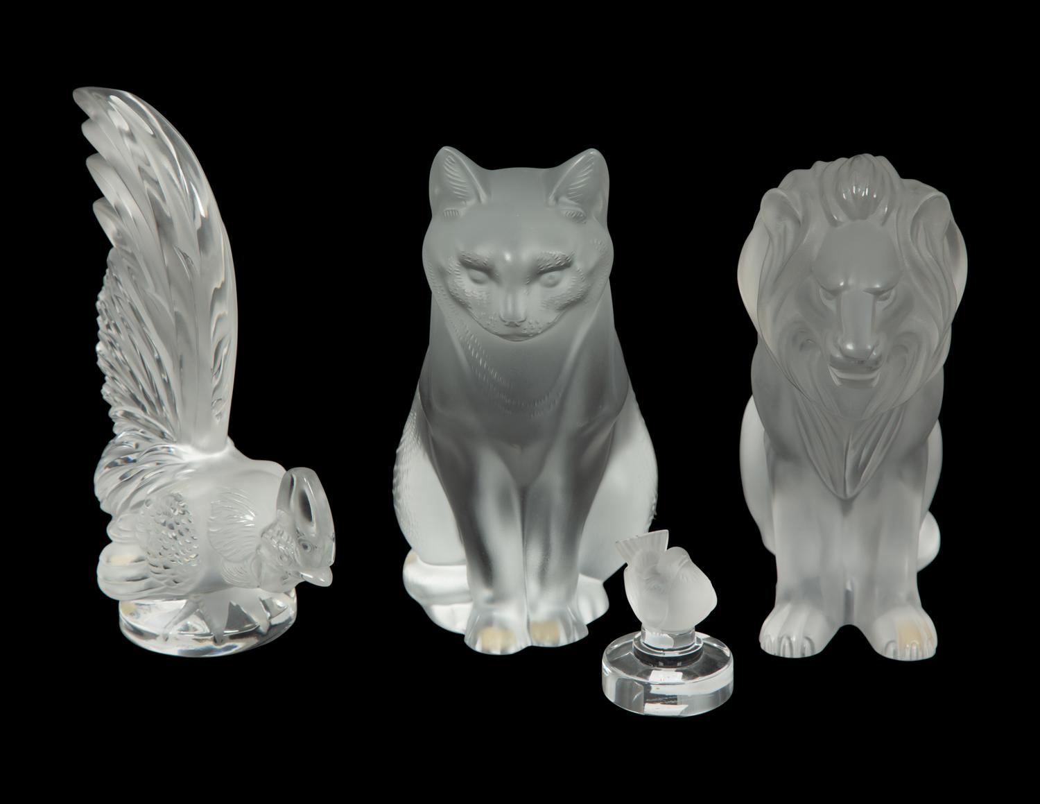 A Collection of Lalique Animal Figures