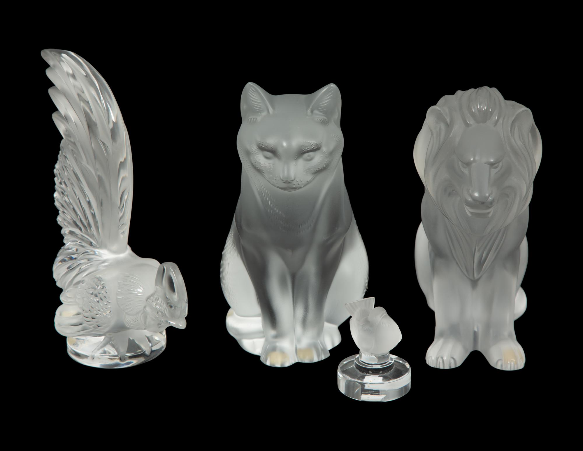 A Collection of Lalique Animal Figures